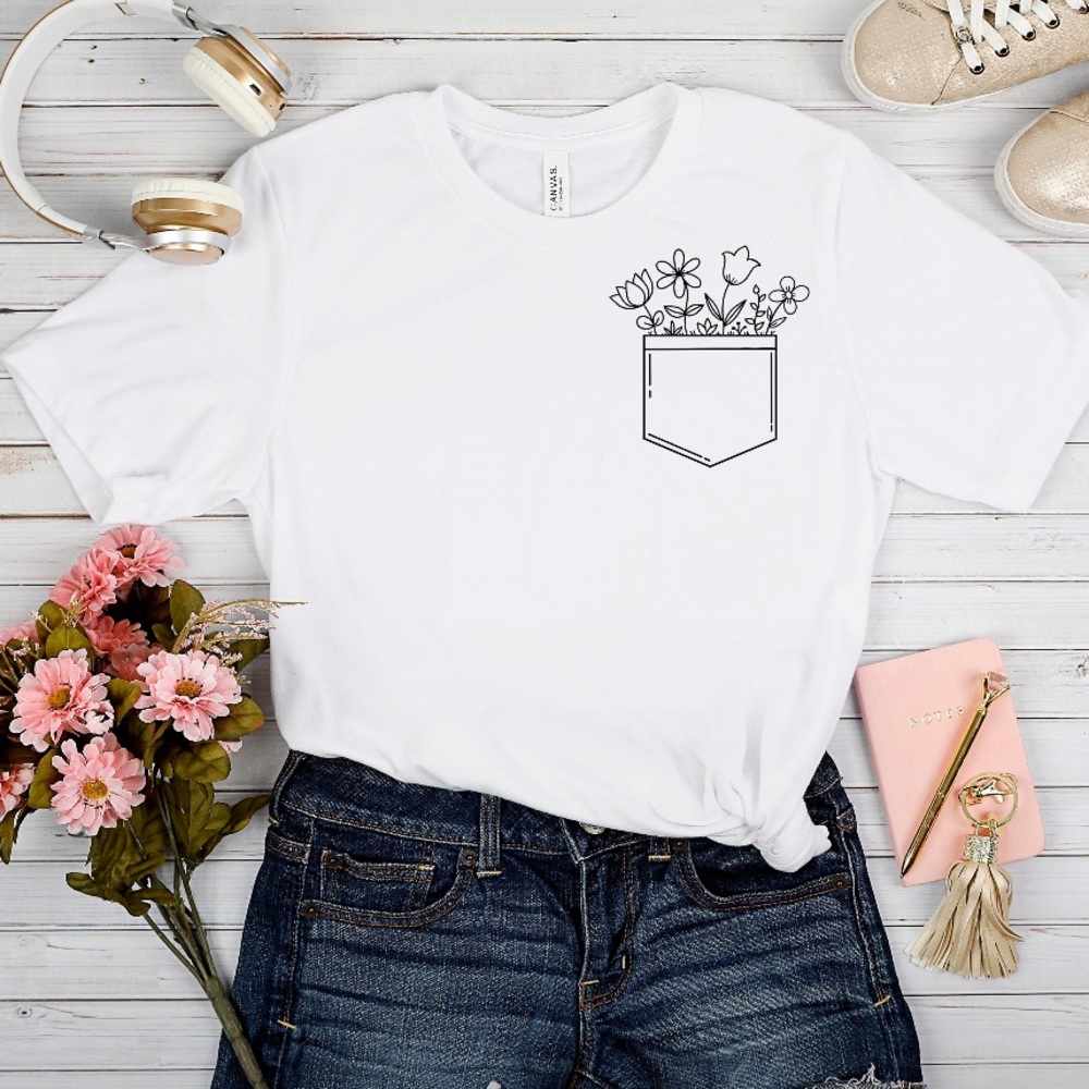 Fake Floral Pocket Tee